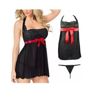 Plus Size See Through Sexy Lingerie Women Lace Bab